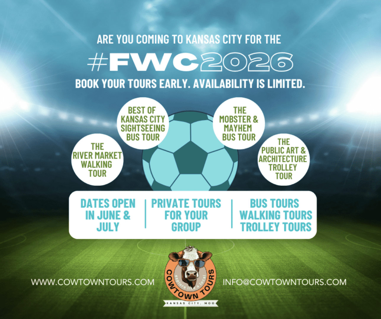 The BIGGEST Soccer Event of the World #fwc2026 is heading to Kansas City this summer, and we couldn’t be more excited to welcome football fans from around the globe!